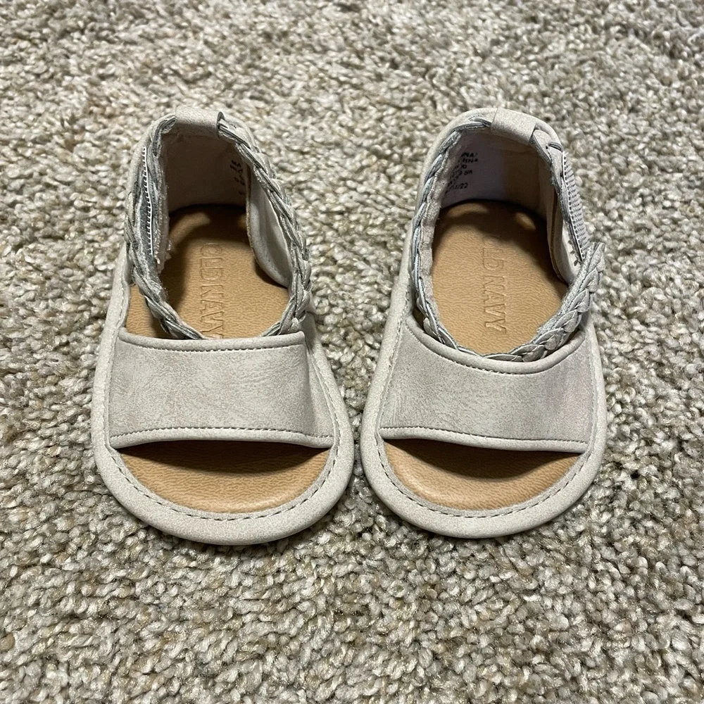 Faux-Suede Braided Sandals for Baby 0-3 Months Gray